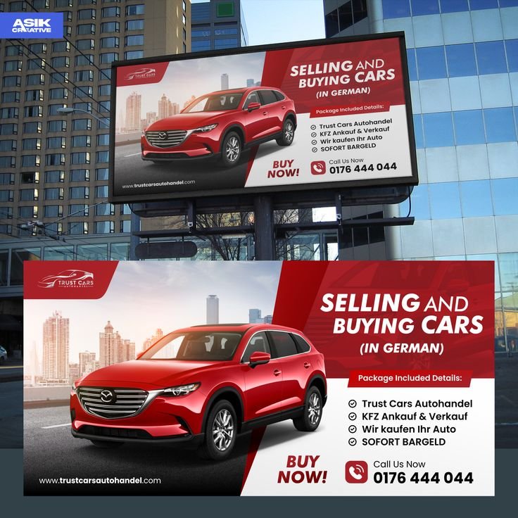 Billboard Selling Cars Design